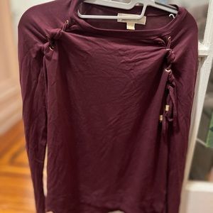 Michael Kors long sleeve maroon women’s shirt